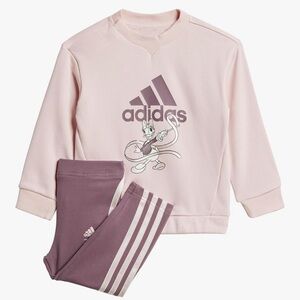 Adidas Kids Pink Sweatshirt and Purple Leggings Set